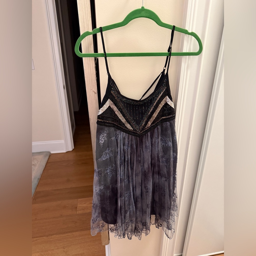 Urban Outfitters Black and Gray Prom Dress